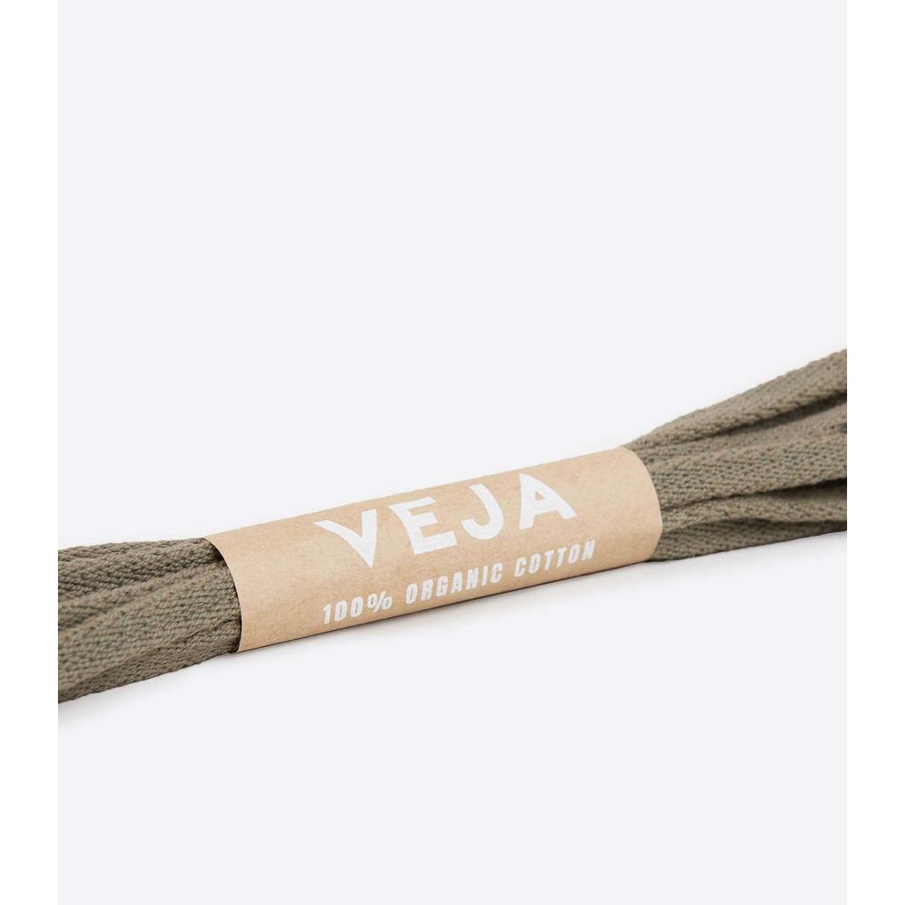 Veja LACES ORGANIC COTTON KAKI Women's Shoes Olive | NZ 474UZG